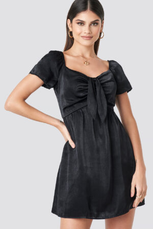 Milena Karl x NA-KD Knot Mini Dress - Black