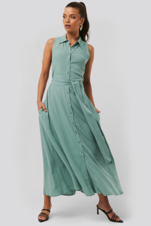 NA-KD Trend Ärmlös Klänning - Green