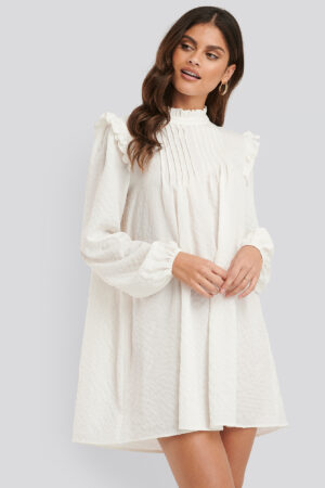 NA-KD Boho Vid Klänning - White