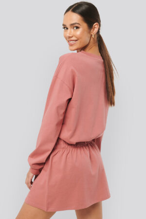 NA-KD Trend Jersey Skirt Dress - Pink
