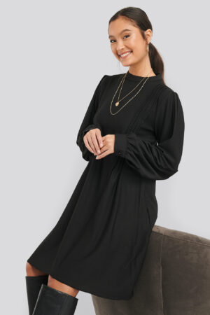NA-KD Stitch Detail Dress - Black