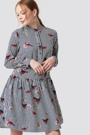 Rut&Circle Flower Stripe Dress - Multicolor