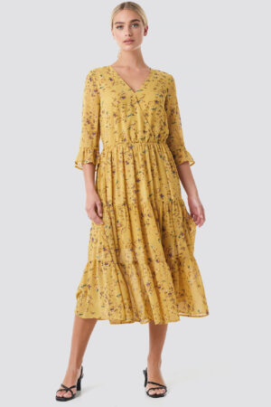 Rut&Circle Panel Maxi Dress - Yellow