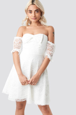 Trendyol Bow Detailed Mini Dress - White