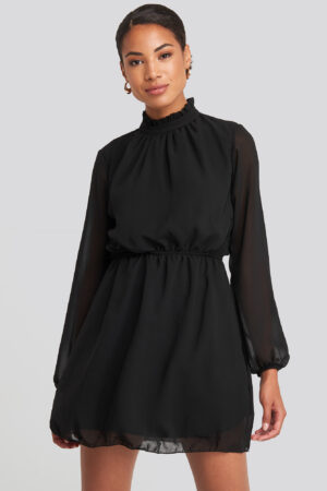 Trendyol Collar Detailed Dress - Black