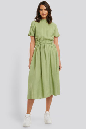 Trendyol Midiklänning Med Hög Hals - Green