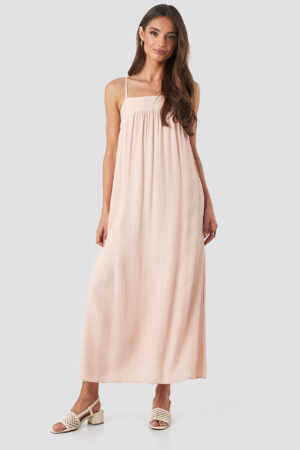 Trendyol Knot Back Detailed Midi Dress - Pink