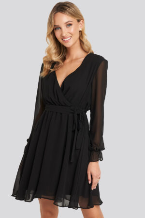 Trendyol Mesh Contrast Mini Dress - Black