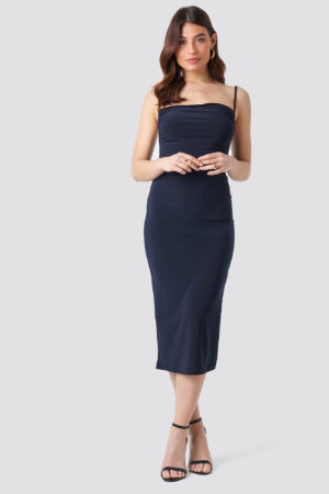 Trendyol Milla Thin Strap Midi Dress - Blue