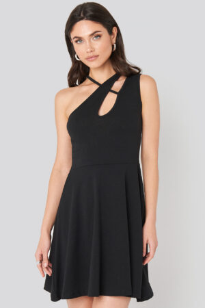 Trendyol Strap Detail Mini Dress - Black