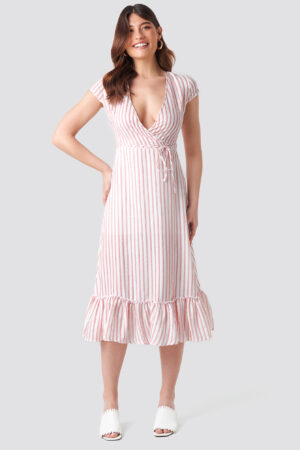 Trendyol Tulum Striped Dress - Pink