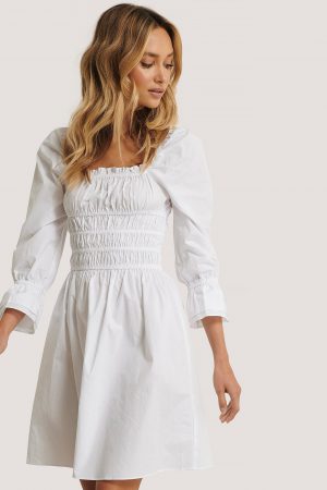 NA-KD Boho Klänning Med Fyrkantig