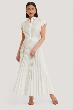 MANGO Ärmlös Klänning - Offwhite