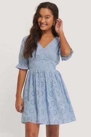 NA-KD Boho Miniklänning - Blue