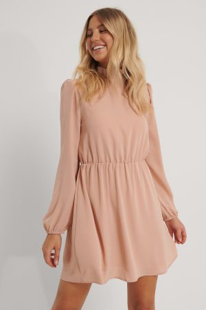 NA-KD Miniklänning Med Hög Hals - Pink