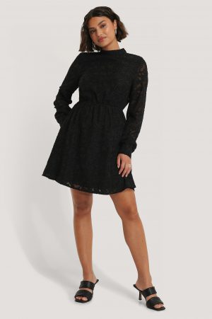NA-KD Boho Jacquardklänning - Black