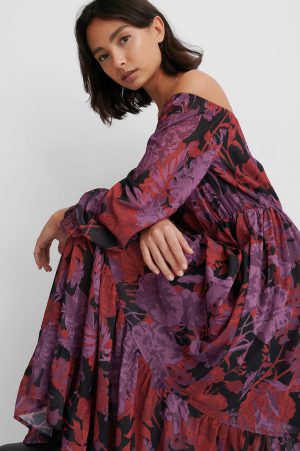 NA-KD Party Off Shoulder-Klänning - Multicolor