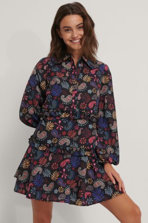 NA-KD Trend Paisleymönstrad Klänning - Multicolor