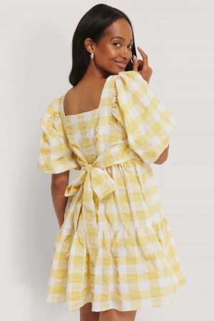 NA-KD Trend Puff Sleeve Smock Mini Dress - White