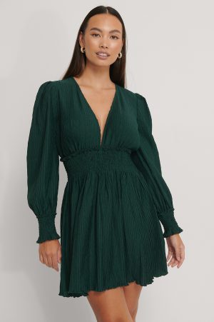NA-KD Boho Miniklänning - Green