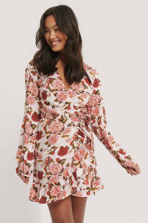 NA-KD Boho Omlottklänning - Pink