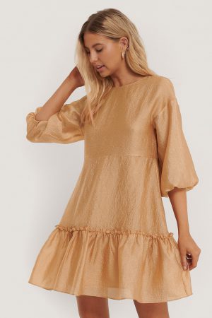 NA-KD by YOU Miniklänning Med Puffärmar - Copper