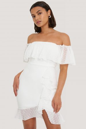 Trendyol Miniklänning - Offwhite