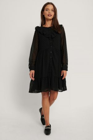 Trendyol Miniklänning Med Volangdetalj - Black