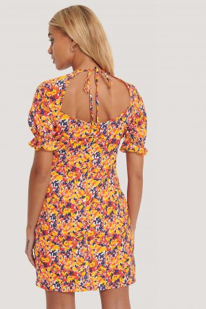 Trendyol Blommig Miniklänning - Multicolor