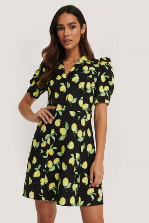Trendyol Miniklänning Med Ballongärmar - Black