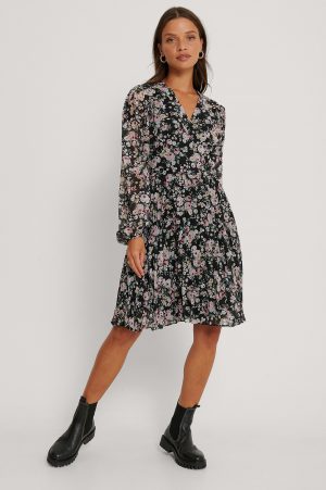 Trendyol Plisserad Miniklänning - Multicolor