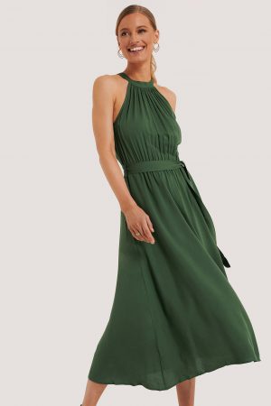 Trendyol Ärmlös Midiklänning - Green