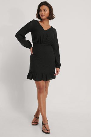 Trendyol Miniklänning Med Textur - Black