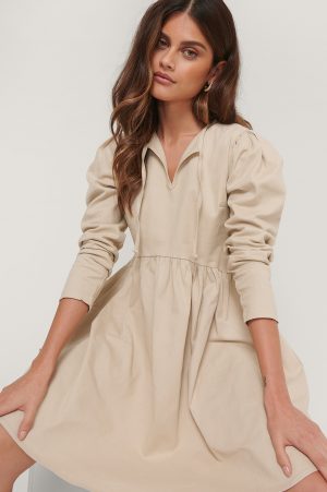 Trendyol Midiklänning I Vid Modell - Beige