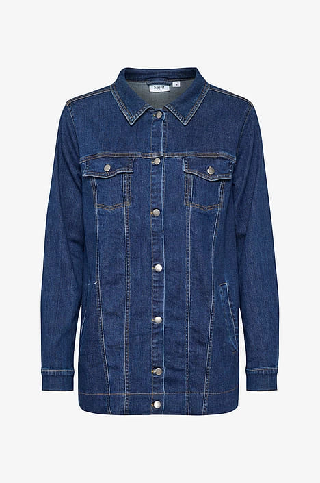 Mörkare blå jeansjacka för dam